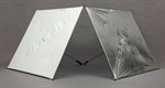 SquareBounce kit. Två reflexskärmar (vit &amp; silver) i axelväska