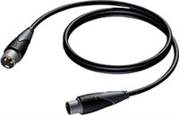DMX kabel 1par 3m XLR3 svart