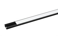 LED-tejp alu-profil svart Pro 9 Surface19x8mm m opal & gavlar