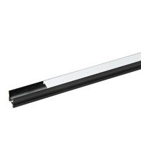 LED-tejp alu-profil svart Pro 29 17x18mm m opal, gavlar & fästen