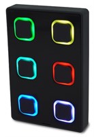 Visual B-Station2, 6-RGB knappars panel med integrerad ljuskontroller