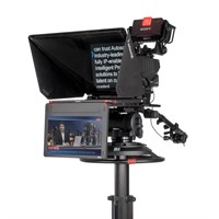 Autoscript 17" IP prompter monitor, hood & 17" utgående bild monitor