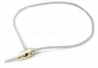 Bungee cord (gummi stropp) vit 75 cm med ljusterbart linlås. 4-pack.