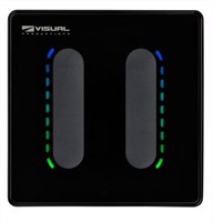 Visual NetPanel F2, IP panel med 2 fader/reglar touch kontroll