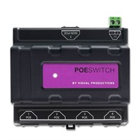 Visual POE Switch 4-port för DIN skena