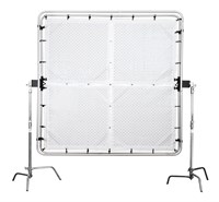 Fomex RollLite 6&#39;x6&#39; 1200W LED panel kit med ram &amp; diffusionsduk