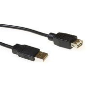 Kabel USB Hane Hona förl 1,8m A-A svart