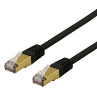 Kabel RJ45 Nätverk S/FTP Cat6a 3m, svart