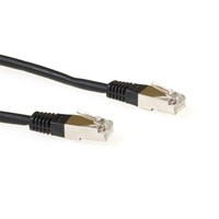 Kabel RJ45 Nätverk S/FTP Cat6, 1m, Svart, UV