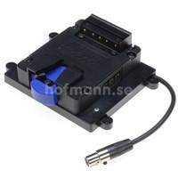 Micro V-mount batterifäste f TVL F-5A & 055 monitor m 2x D-tap