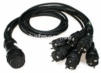 Multikabel Socapex Hanpiska. SocapexHona-6xSchuko 1,5m kabel (1,5mm²)